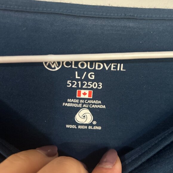 2 Cloudveil Womens Baselayer Shirt Large Black Outdoor Merino Blend Long Sleeve - Picture 3 of 4